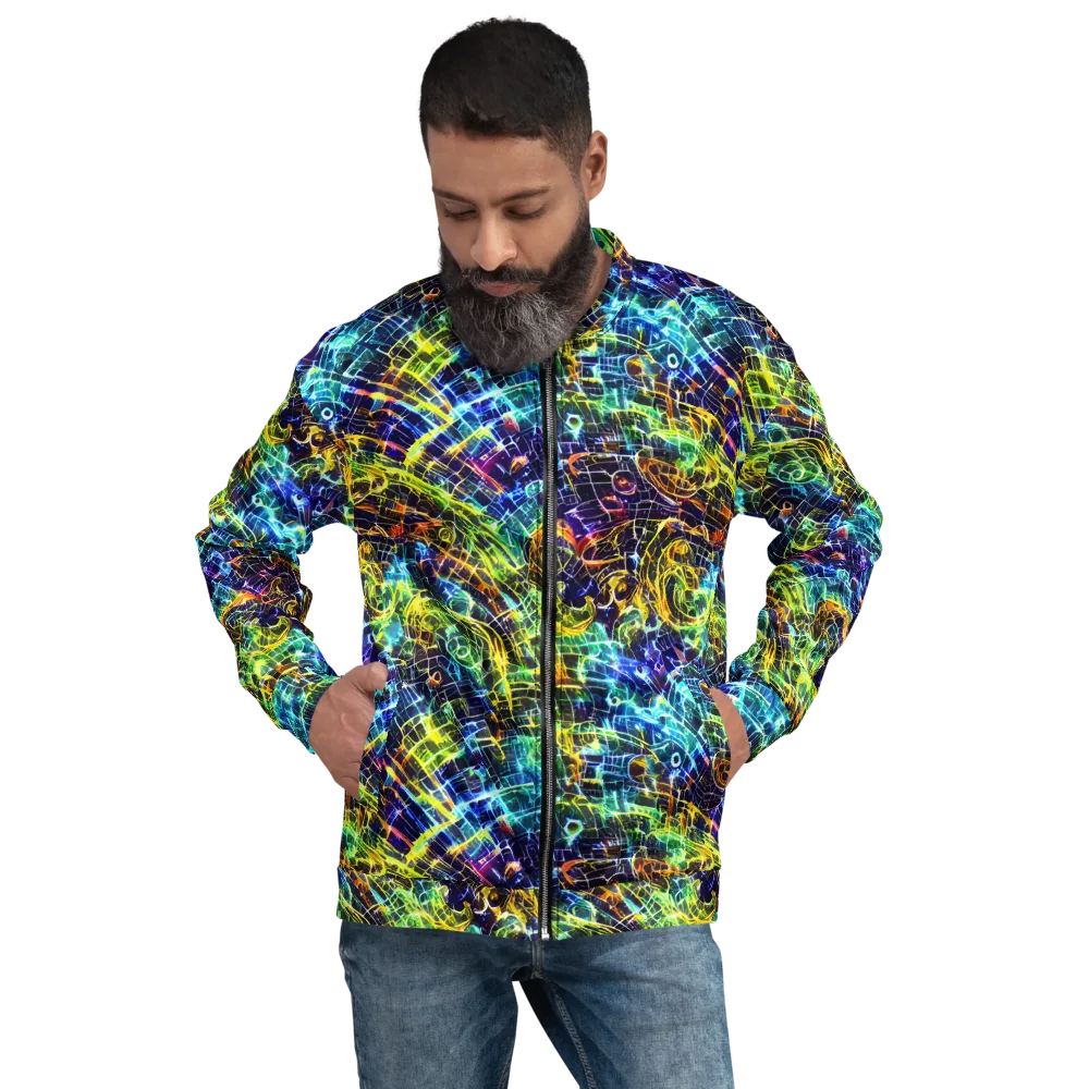 Electric Gridfall on Bomber Jacket — Front