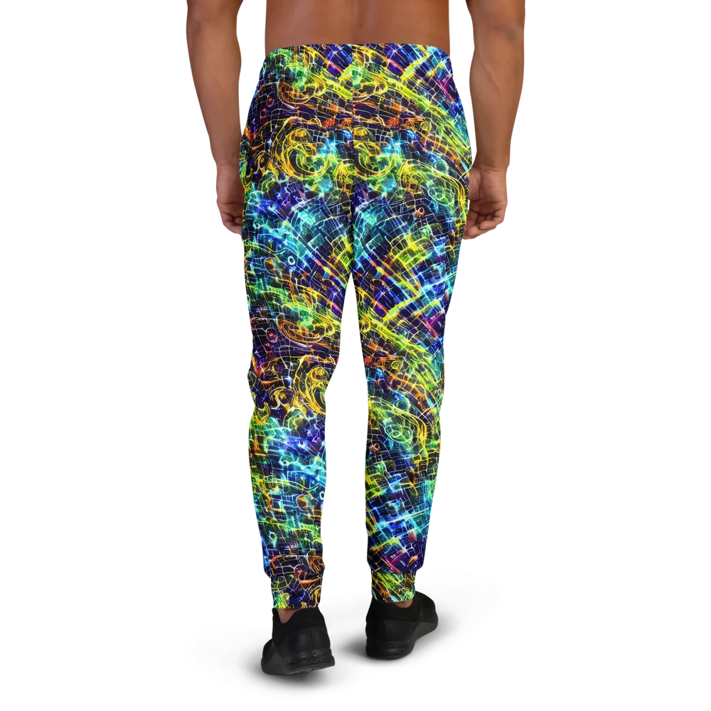 Electric Gridfall on Men's Joggers — Back