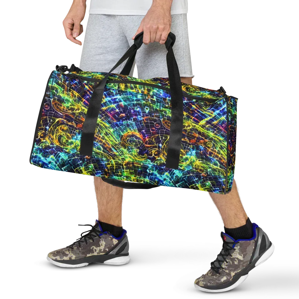 Electric Gridfall on Duffle Bag — Front