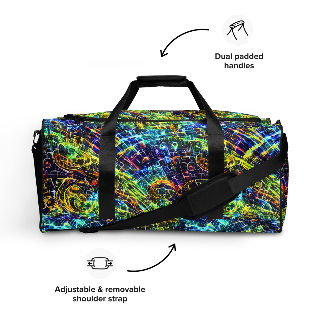 Electric Gridfall on Duffle Bag — Front