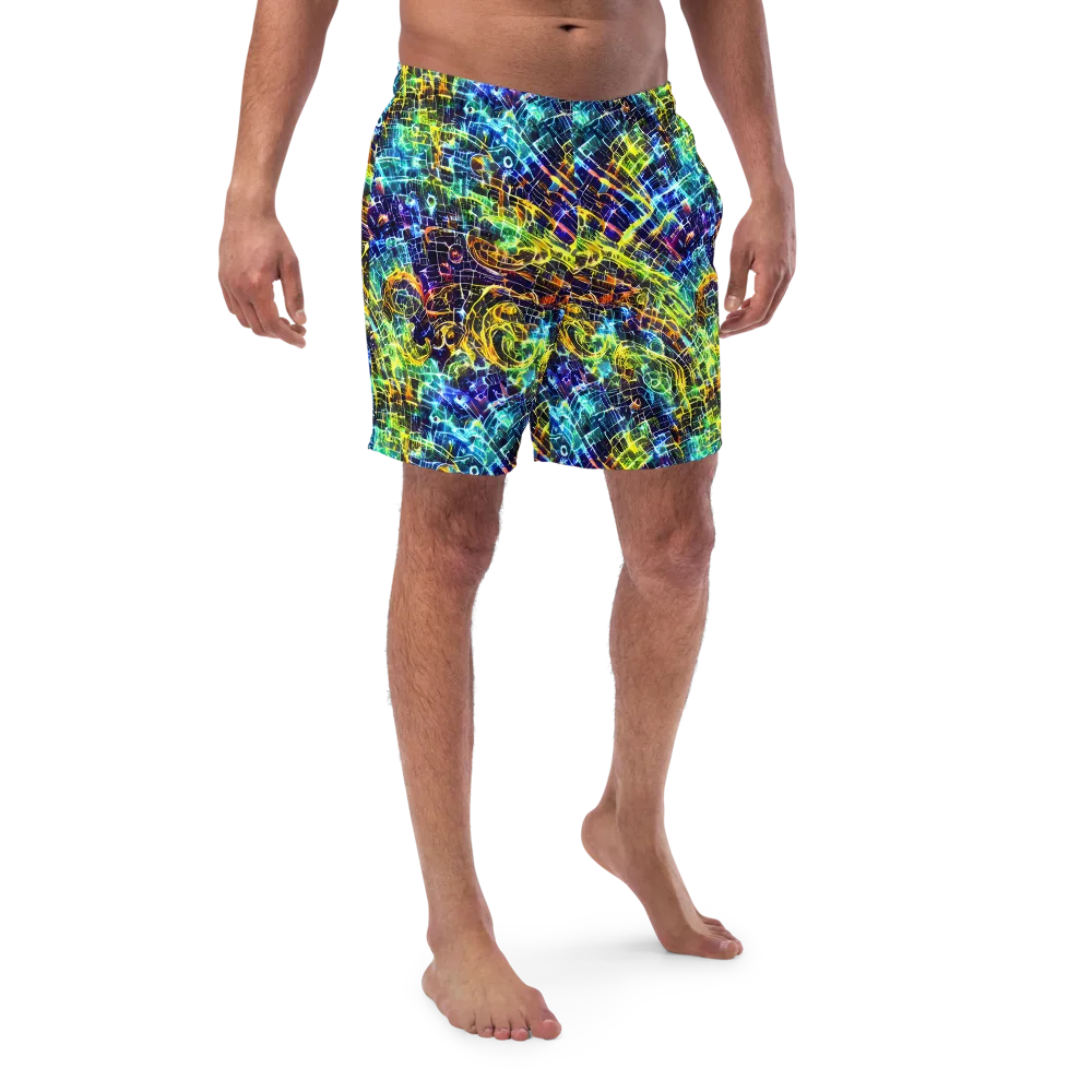 Electric Gridfall on Swim Trunks — Front