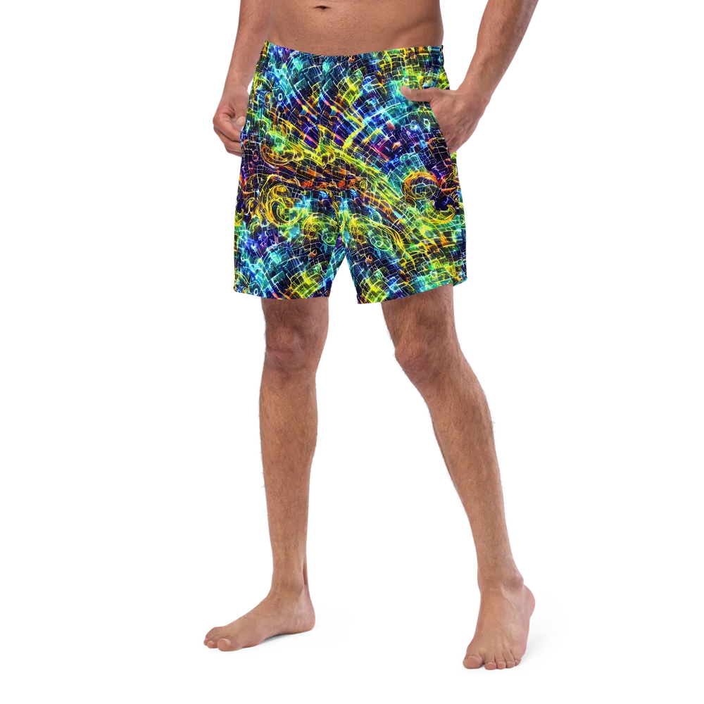 Electric Gridfall on Swim Trunks — Left Front