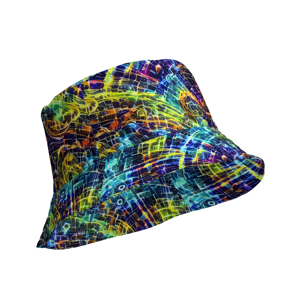 Electric Gridfall on Reversible Bucket Hat — Product details Outside
