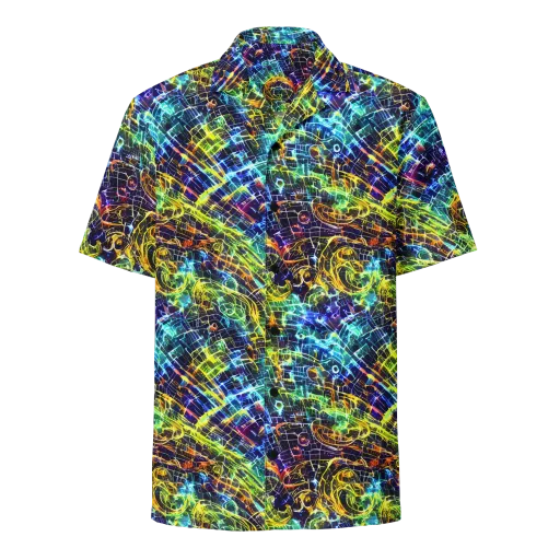 Electric Gridfall on a Button Shirt