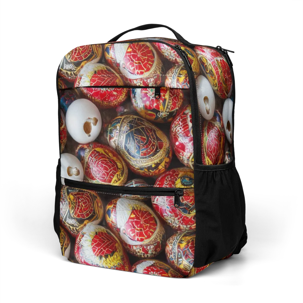 Crimson Carnival on Utility Backpack — Left Front