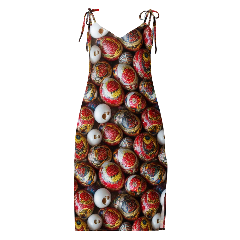 Crimson Carnival on Slip Dress — Front
