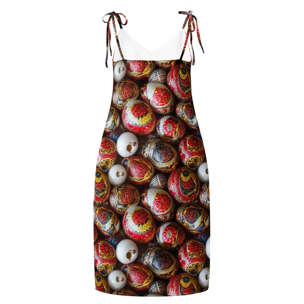 Crimson Carnival on Slip Dress — Back