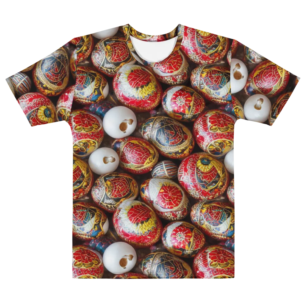 Crimson Carnival on Men's Cotton Crew Neck T-Shirt — Front