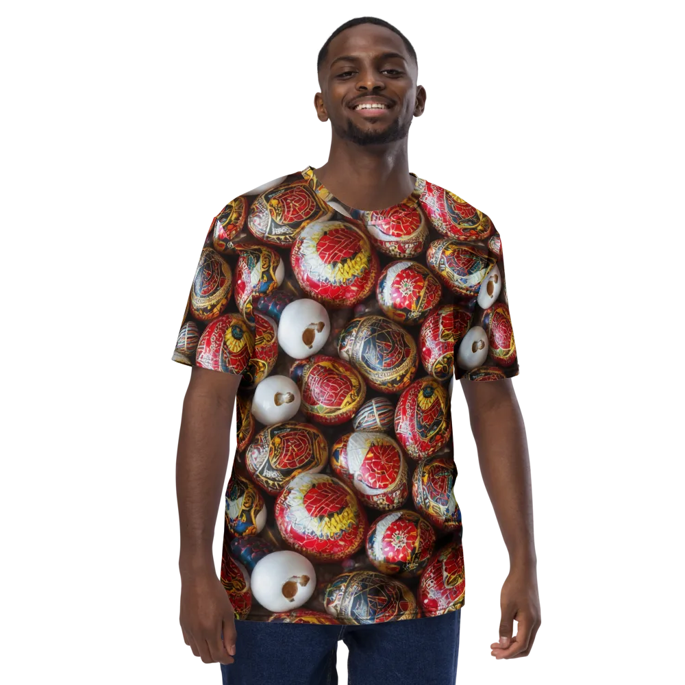Crimson Carnival on Men's Crew Neck T-Shirt — Front