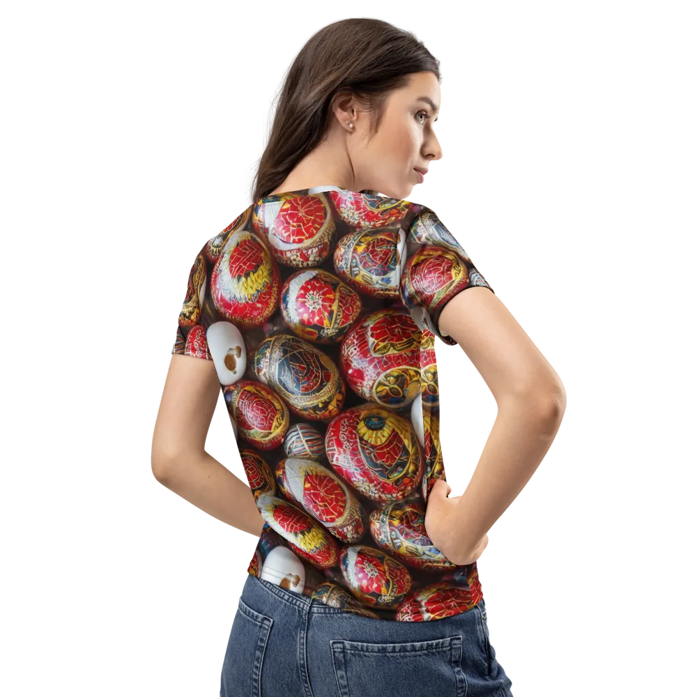 Crimson Carnival on Women's Crew Neck T-Shirt — Back