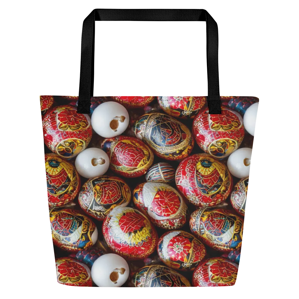 Crimson Carnival on Large Tote Bag W/ Pocket — Front