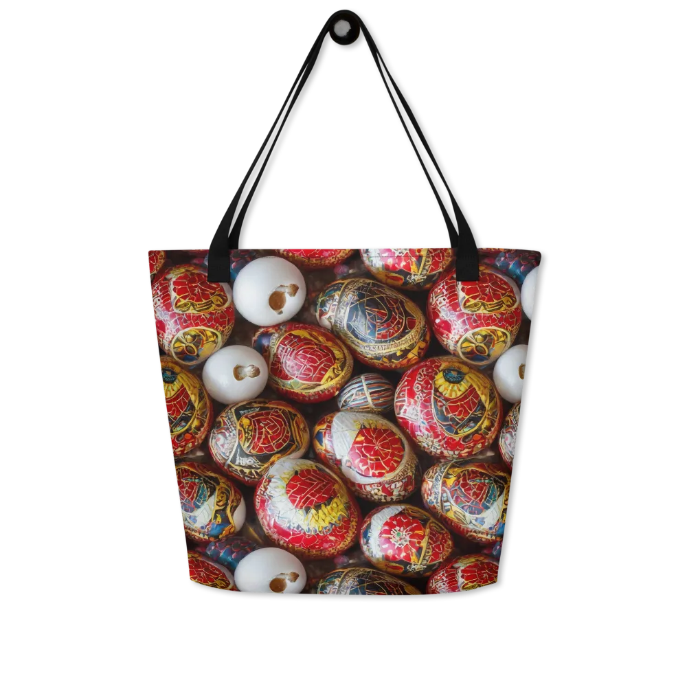 Crimson Carnival on Large Tote Bag W/ Pocket — Front