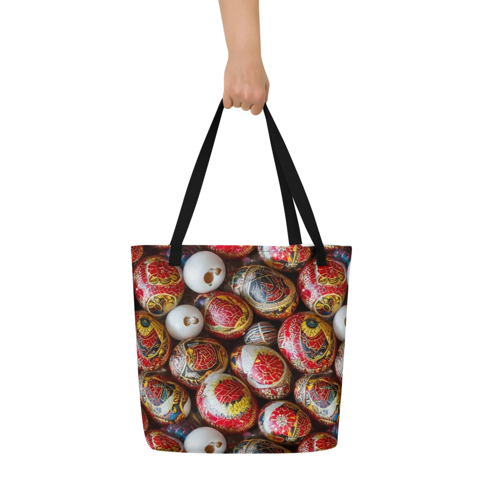 Crimson Carnival on Large Tote Bag W/ Pocket — Front