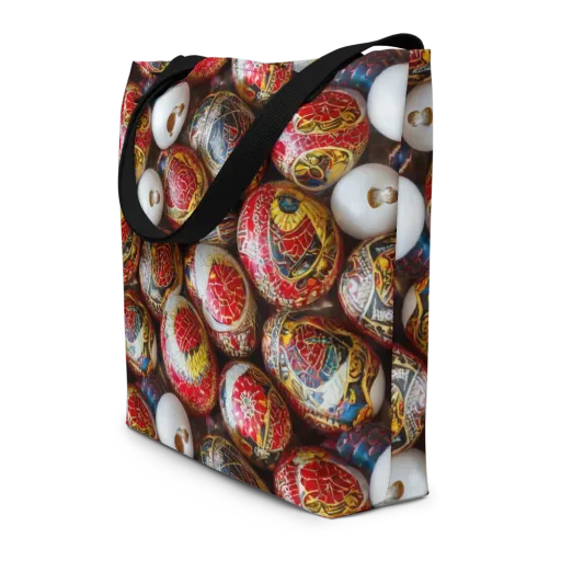 Crimson Carnival on a Large Tote Bag W/ Pocket