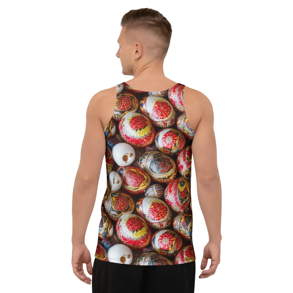 Crimson Carnival on Men's Tank Top — Back