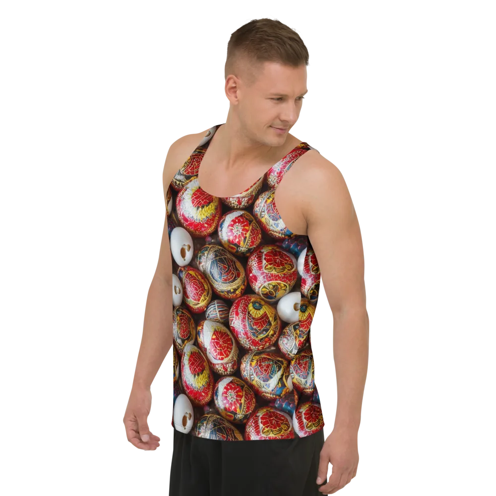 Crimson Carnival on Men's Tank Top — Left Front