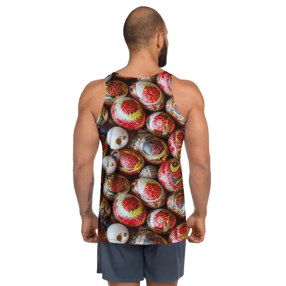 Crimson Carnival on Men's Tank Top — Back