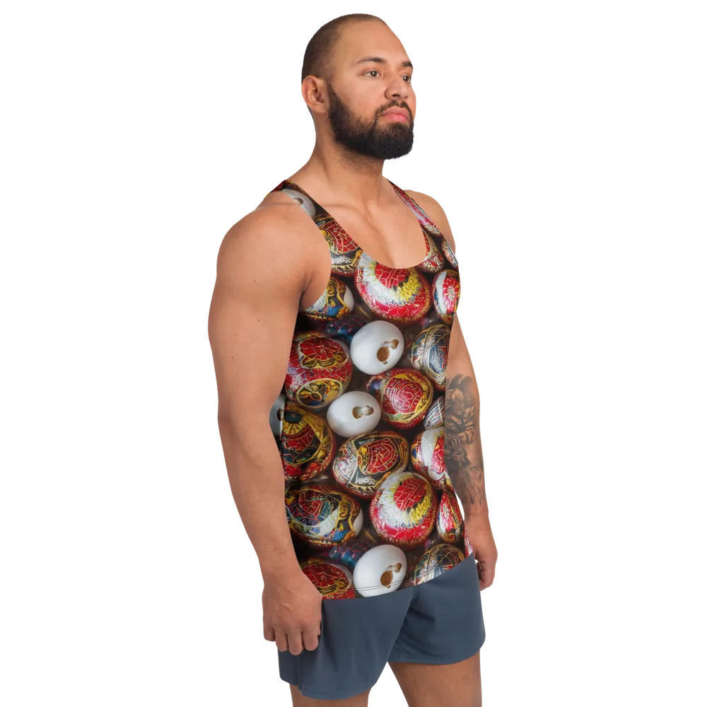 Crimson Carnival on Men's Tank Top — Right Front