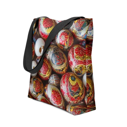 Crimson Carnival on a Tote Bag