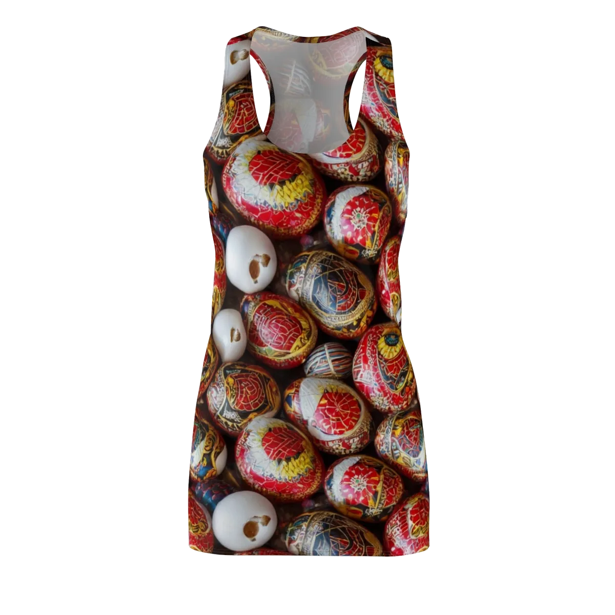 Crimson Carnival on Racerback Dress — Front
