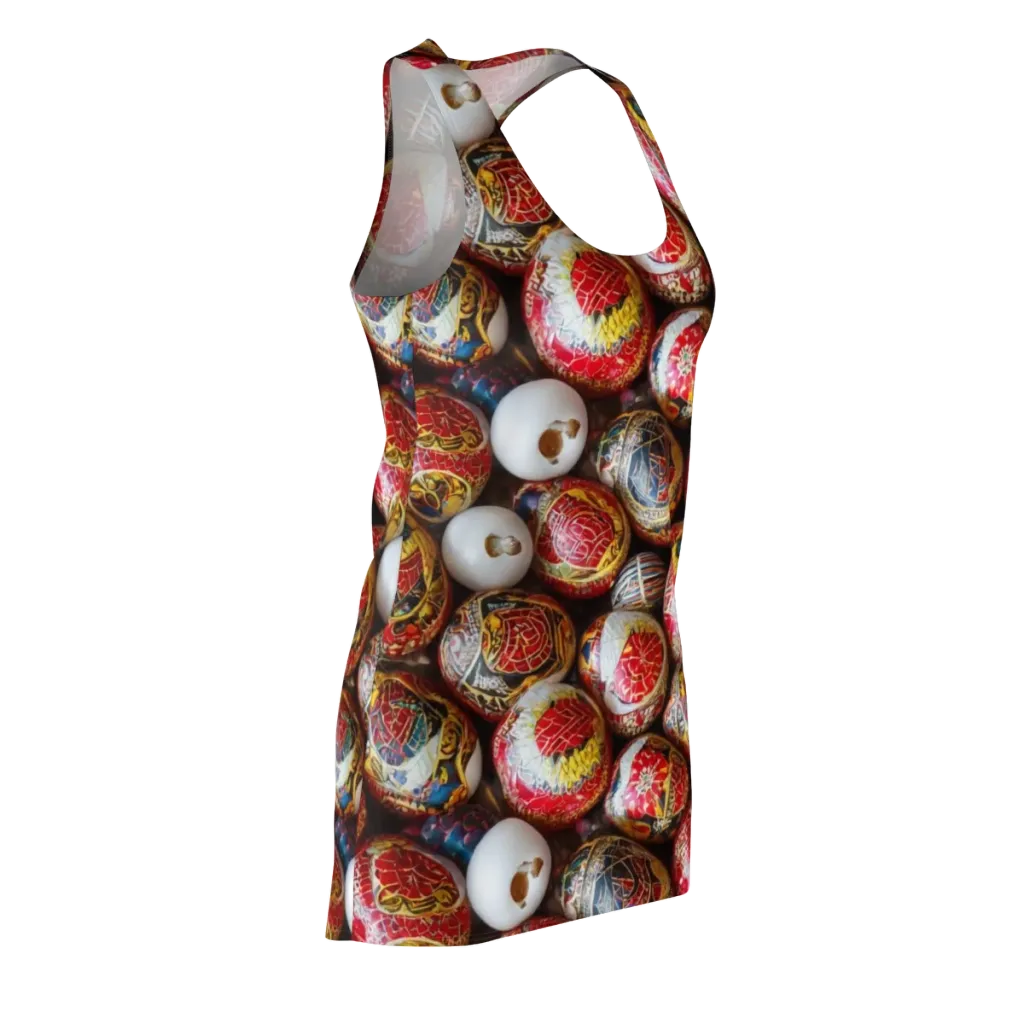 Crimson Carnival on Racerback Dress — Front Side