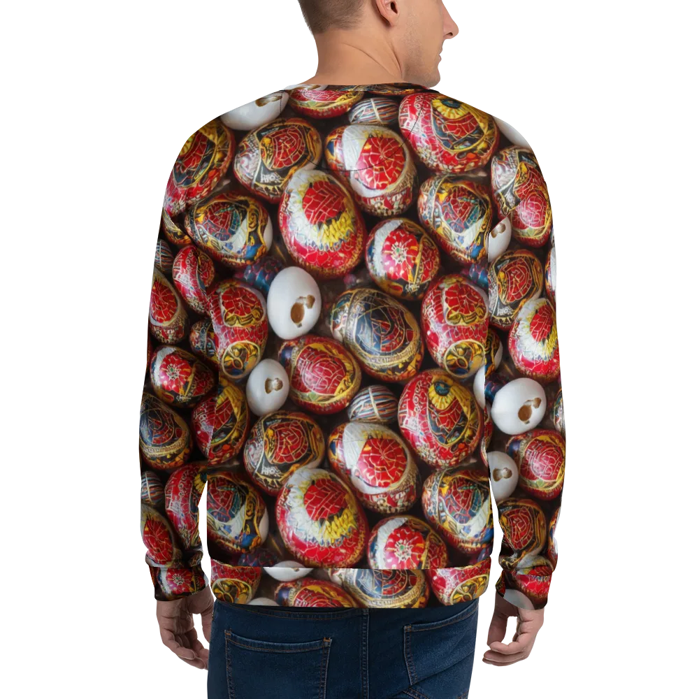 Crimson Carnival on Sweatshirt — Back