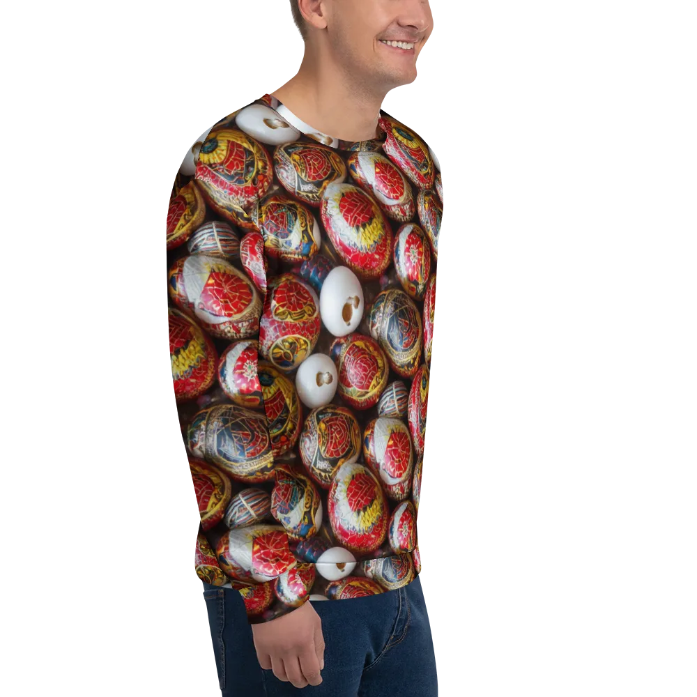 Crimson Carnival on Sweatshirt — Right Front