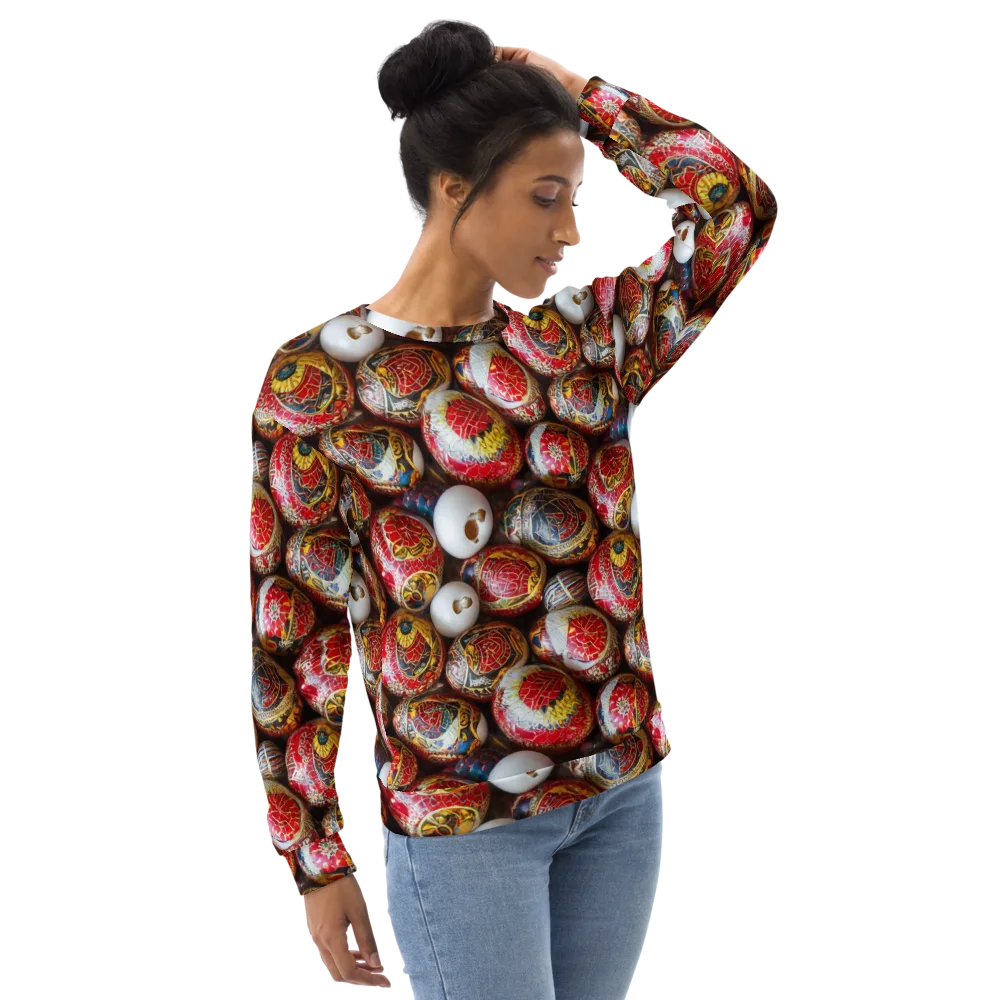 Crimson Carnival on Sweatshirt — Right Front