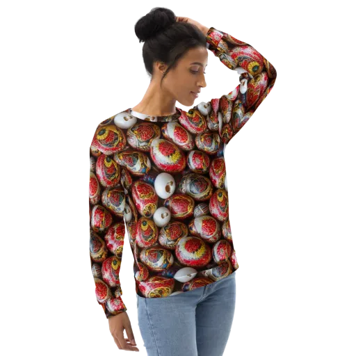 Crimson Carnival on a Sweatshirt