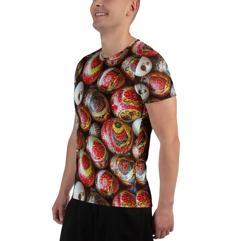 Crimson Carnival on Men's Athletic T-Shirt — Left
