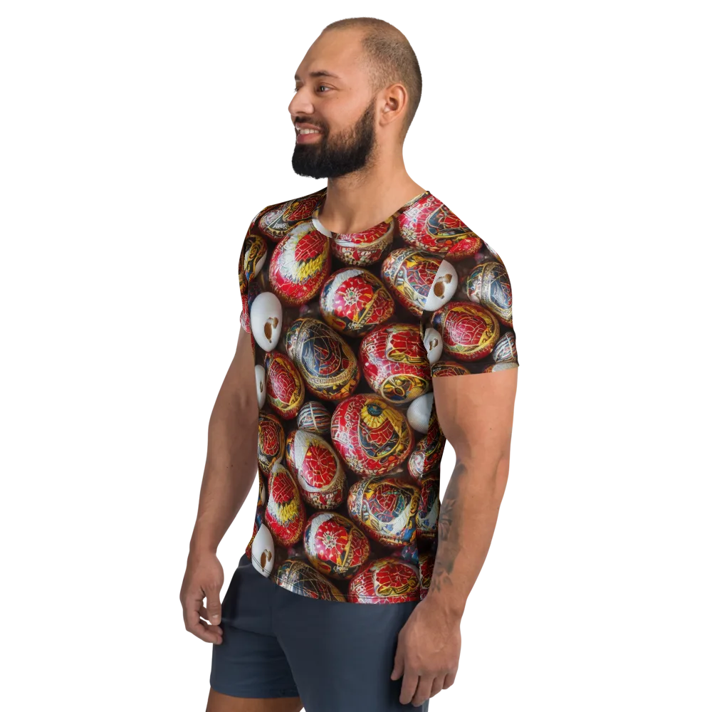 Crimson Carnival on Men's Athletic T-Shirt — Left
