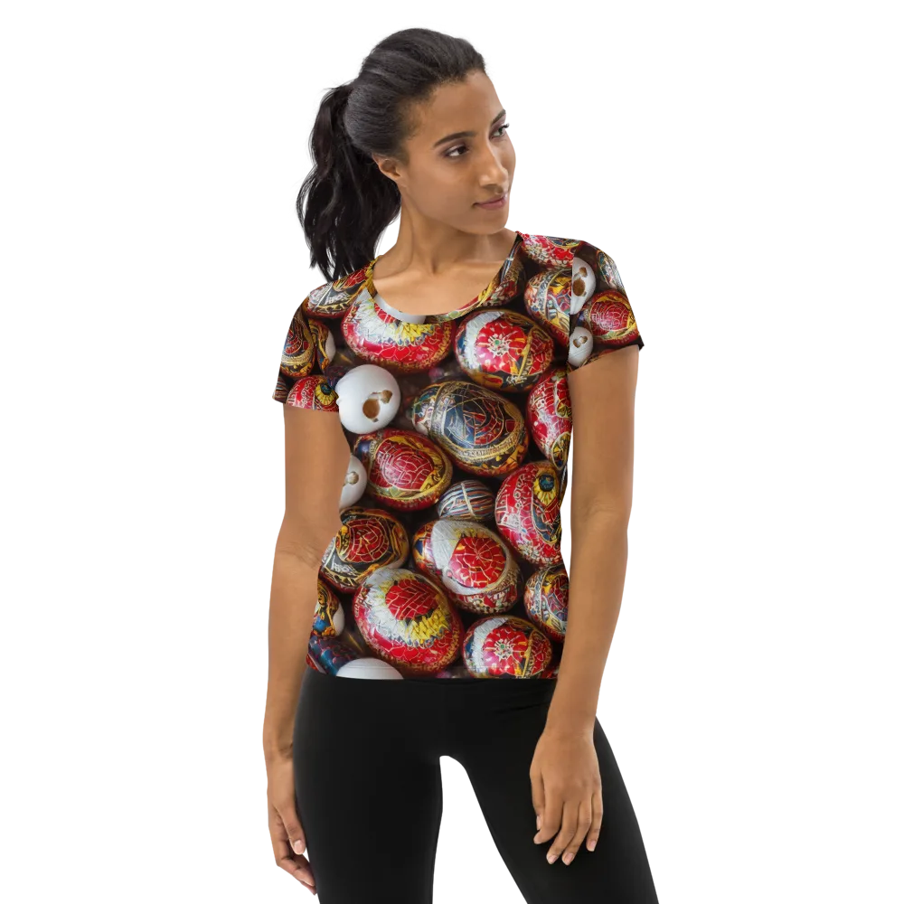 Crimson Carnival on Women's Athletic T-Shirt — Front
