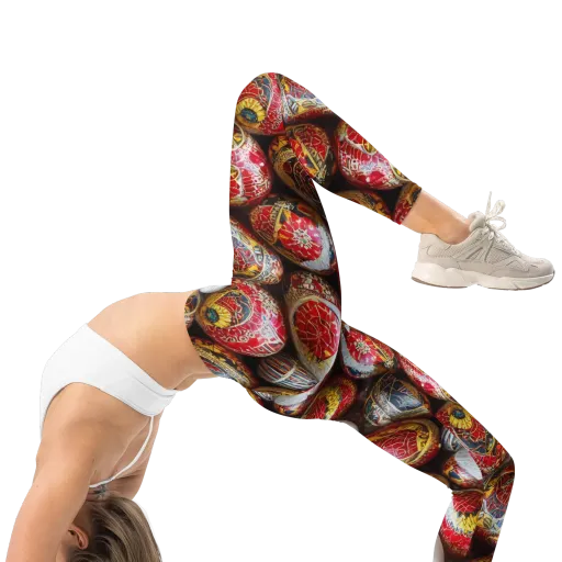 Crimson Carnival on a Leggings