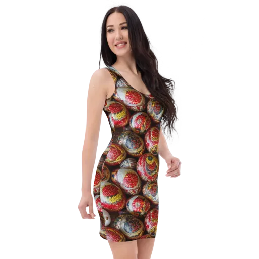 Crimson Carnival on a Bodycon Dress