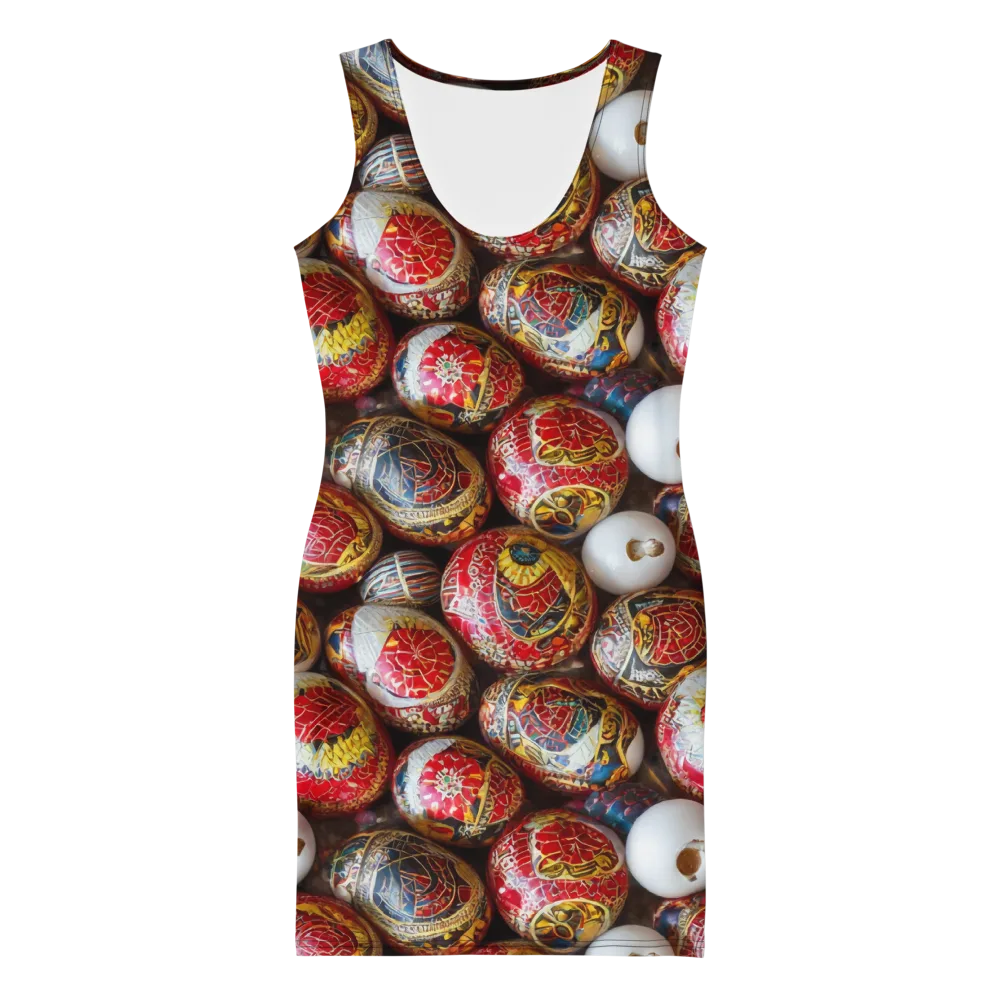 Crimson Carnival on Bodycon Dress — Front