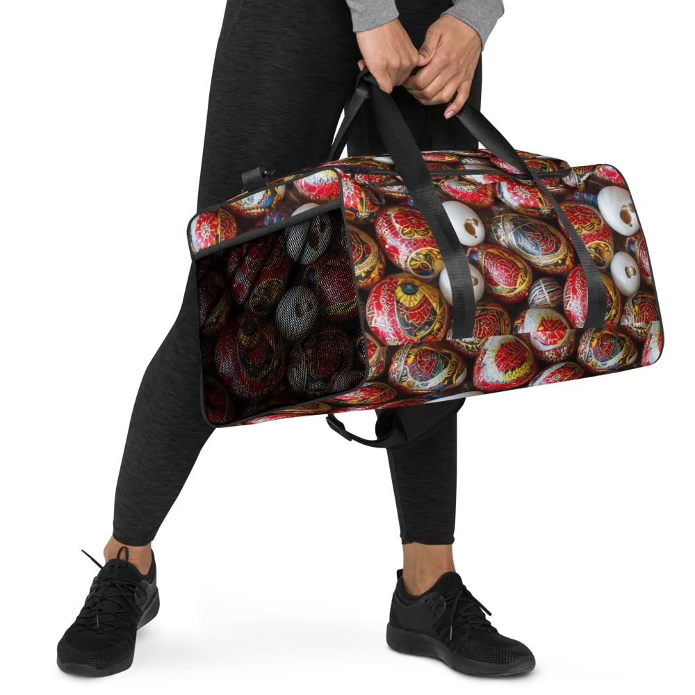 Crimson Carnival on Duffle Bag — Right Front