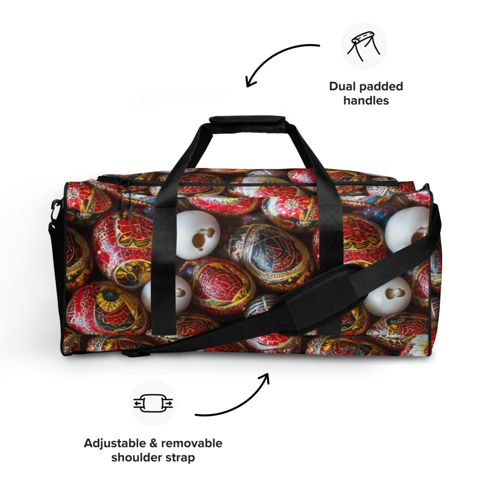 Crimson Carnival on Duffle Bag — Front