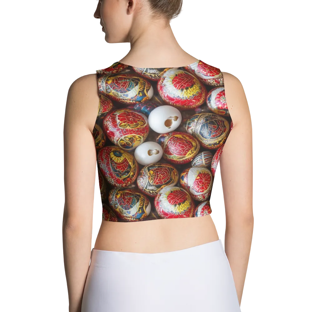 Crimson Carnival on Crop Top — Back