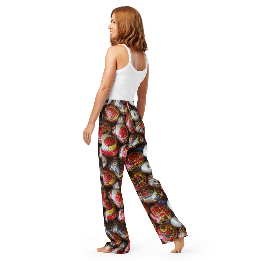 Crimson Carnival on Women's Pajama Pants — Back