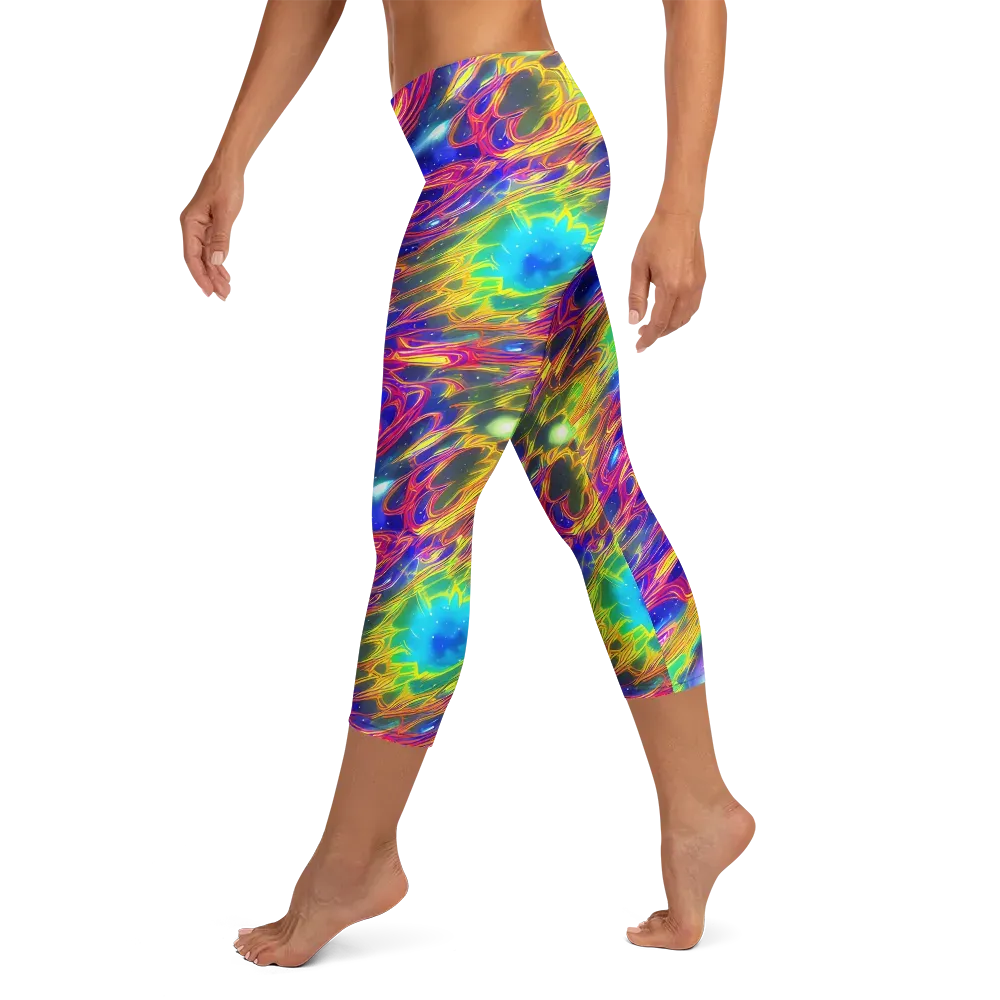 Orbiting Fever on Capri Leggings — Left