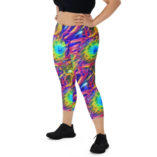 Orbiting Fever on a Capri Leggings