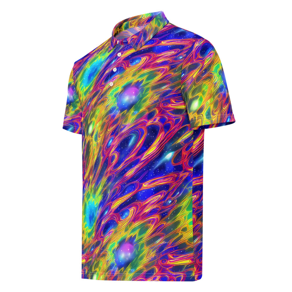 Orbiting Fever on Men's Slim Fit Polo Shirt — Left Front