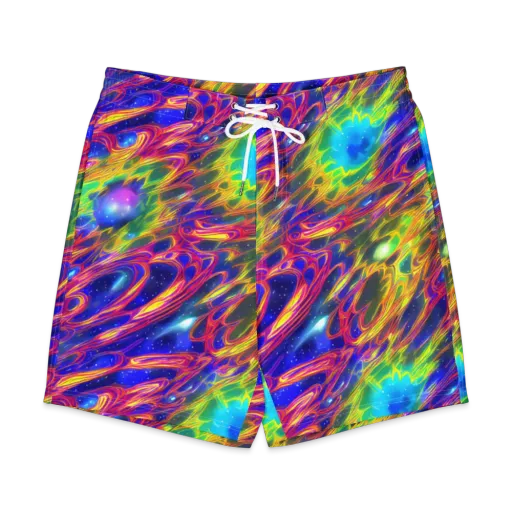 Orbiting Fever on a Men's Board Shorts