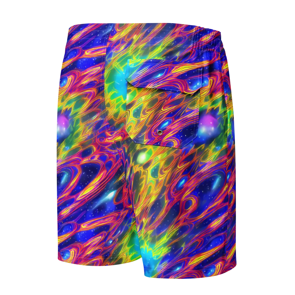 Orbiting Fever on Men's Board Shorts — Back