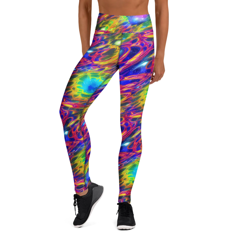 Orbiting Fever on Yoga Leggings — Front