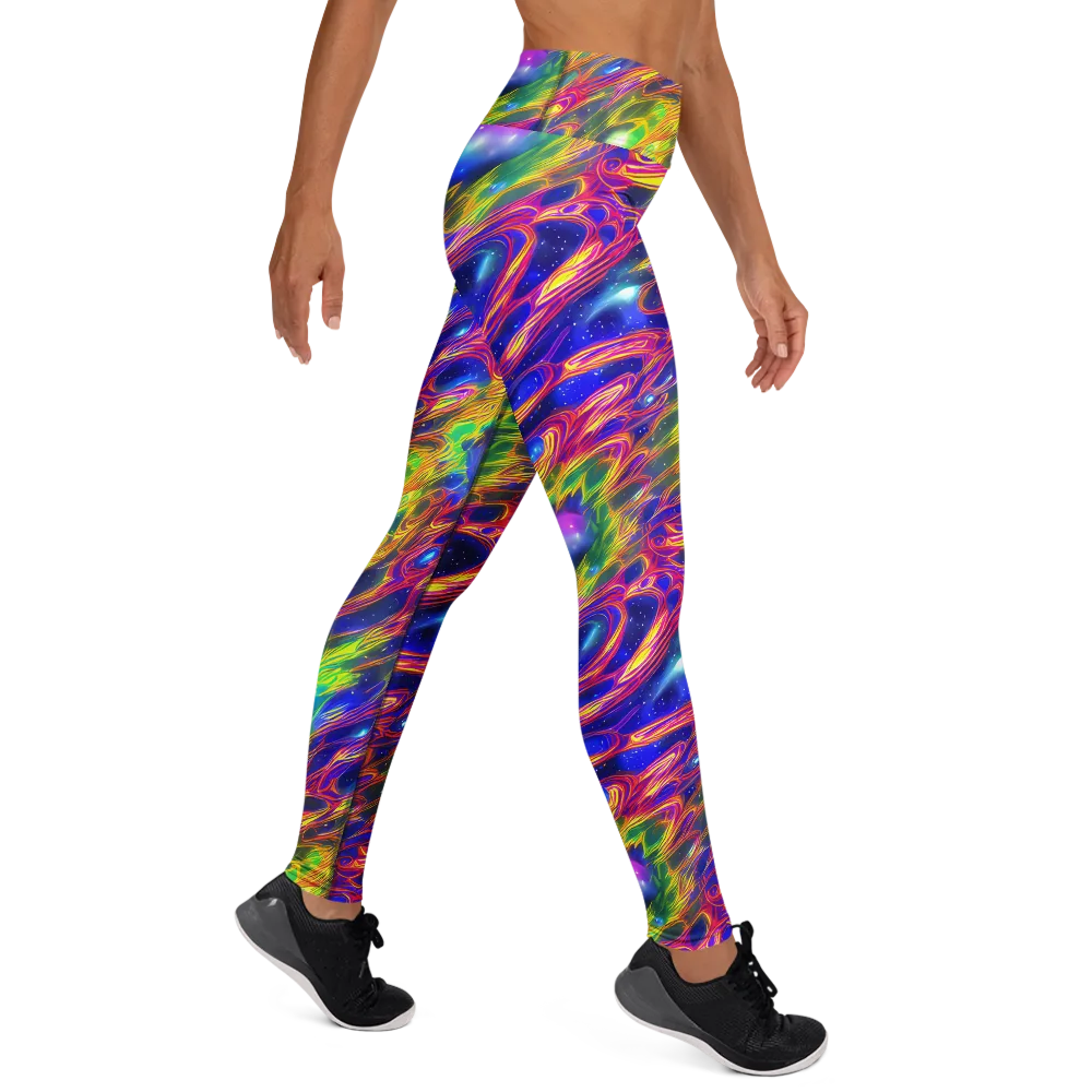Orbiting Fever on Yoga Leggings — Right