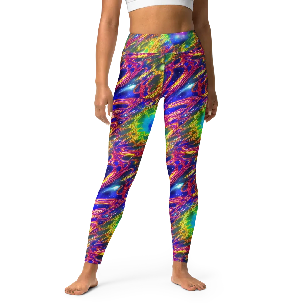 Orbiting Fever on Yoga Leggings — Front