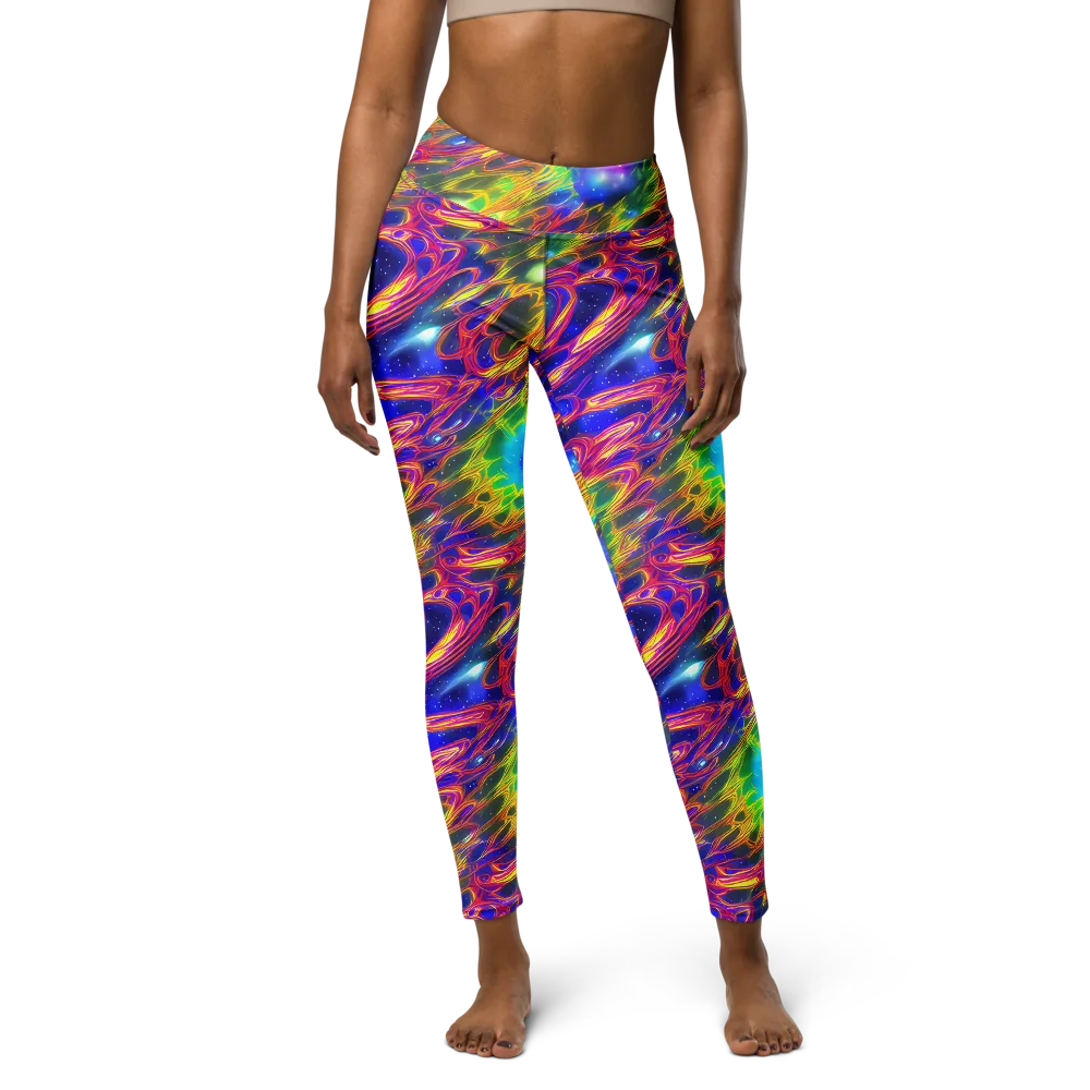 Orbiting Fever on Yoga Leggings — Front