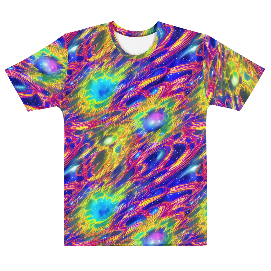 Orbiting Fever on Men's Cotton Crew Neck T-Shirt — Front