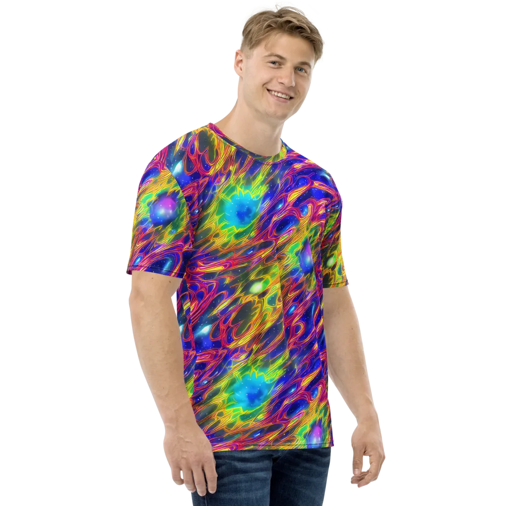 Orbiting Fever on Men's Crew Neck T-Shirt — Right